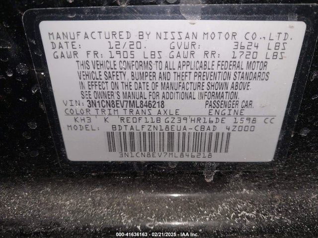 Nissan Versa Sv Xtronic Cvt 2021 3N1CN8EV7ML846218 Image 9