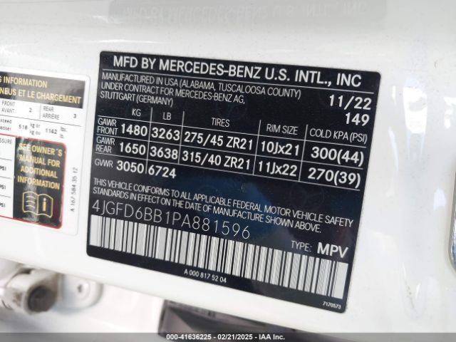 4JGFD6BB1PA881596 Mercedes-Benz Amg Gle 53 Coupe 4matic