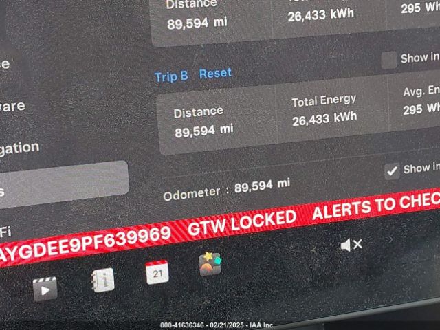 7SAYGDEE9PF639969 Tesla Model Y Awd/long Range Dual Motor All-wheel Drive