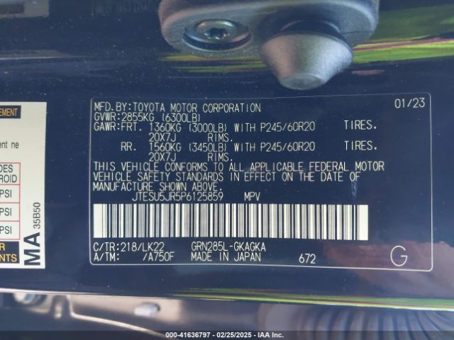 JTESU5JR5P6125859 Toyota 4runner Trd Sport