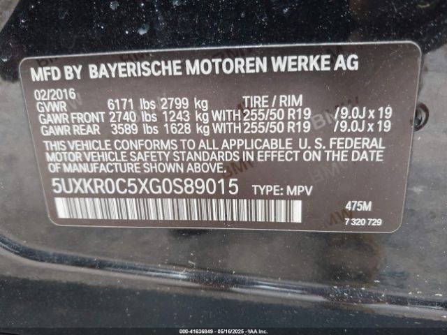 5UXKR0C5XG0S89015 BMW X5 Xdrive35i