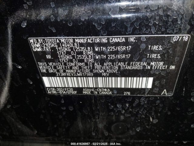 2T3RFREV3JW817989 Toyota Rav4 Adventure/xle