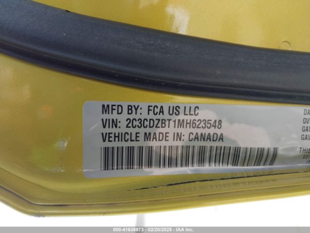 2C3CDZBT1MH623548 Dodge Challenger R/t