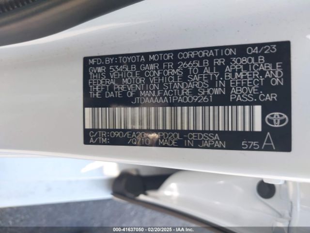 JTDAAAAA1PA009261 Toyota Mirai Xle