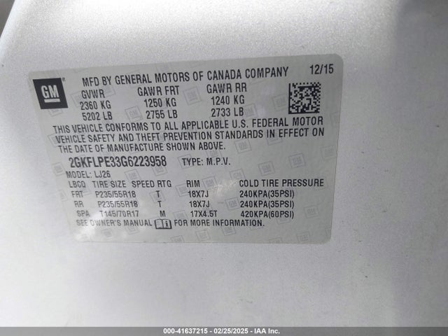 GMC Terrain Slt 2016 2GKFLPE33G6223958 Image 9