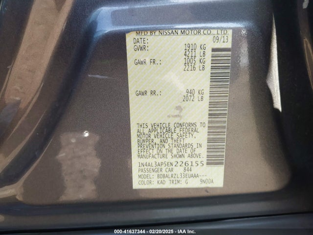 1N4AL3AP5EN226155 Nissan Altima 2.5 S
