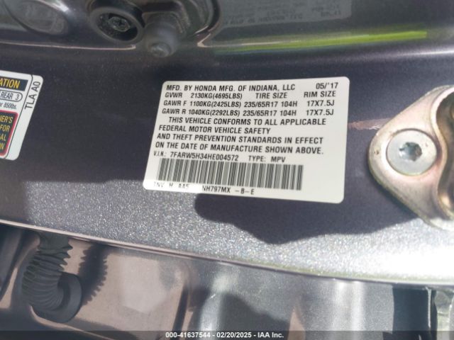 7FARW5H34HE004572 Honda CR-V LX