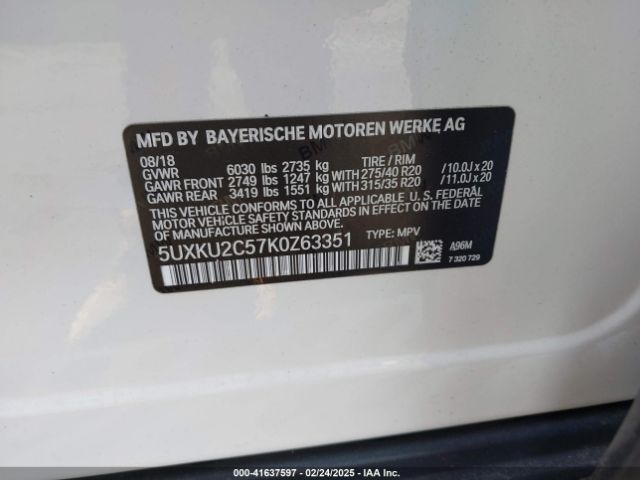 2019 BMW X6 5UXKU2C57K0Z63351 Photo 8