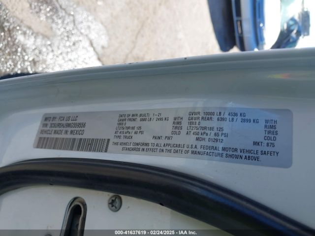 3C6UR5HJ9MG559556 RAM 2500 Tradesman  4x4 8' Box