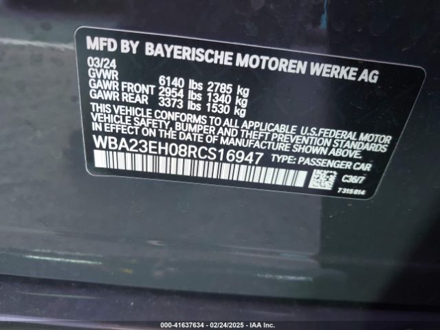 2024 BMW 740 WBA23EH08RCS16947 Photo 8