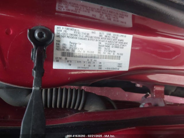 Ford FOCUS SE 2017 1FADP3F22HL270631 Image 9