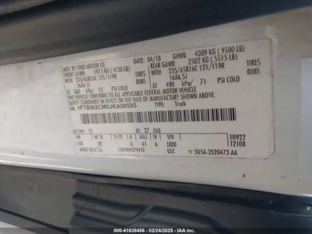 1FTBW2CM0JKA90595 Ford Transit-350