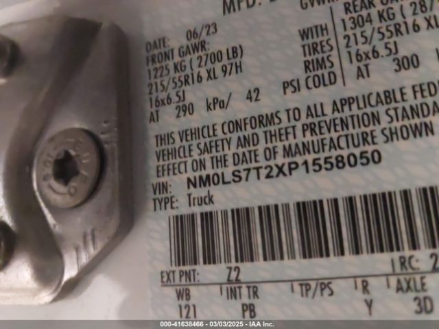 NM0LS7T2XP1558050 Ford Transit Connect Xlt Cargo Van