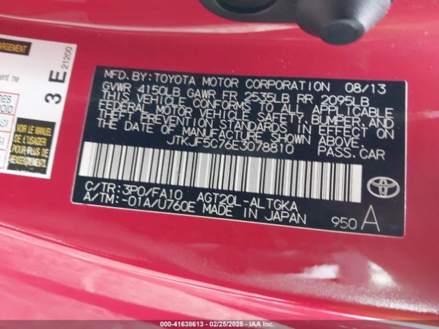 JTKJF5C76E3078810 Scion TC