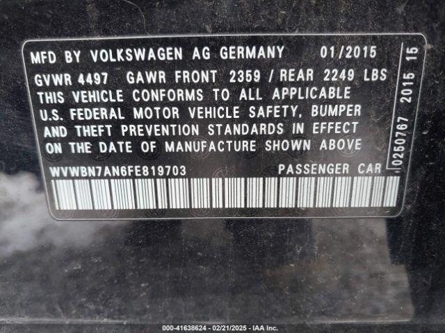 WVWBN7AN6FE819703 Volkswagen Cc 2.0t R-line