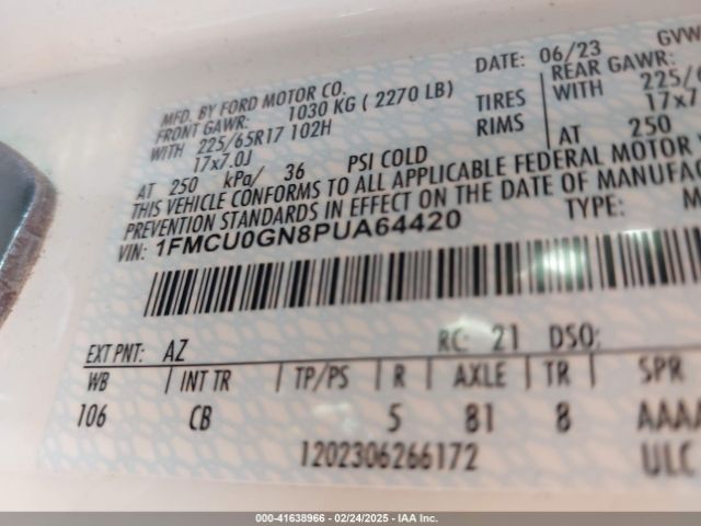 2023 FORD ESCAPE 1FMCU0GN8PUA64420 Photo 8