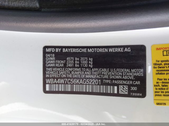 WBA4W7C56KAG52201 BMW 440I