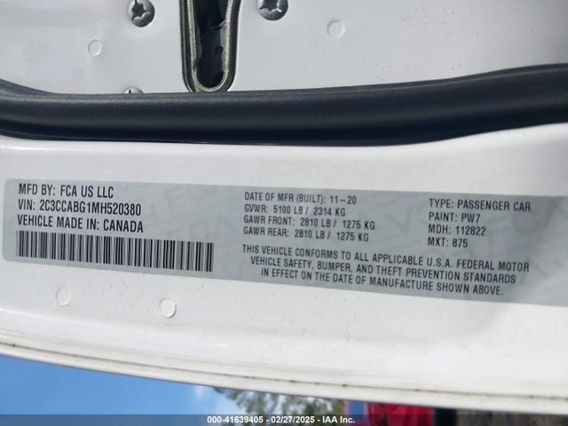 Chrysler 300 300s 2021 2C3CCABG1MH520380 Image 9