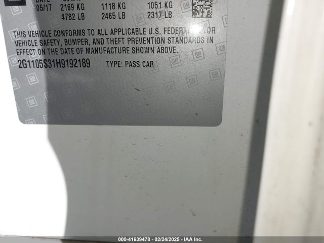 2G1105S31H9192189 Chevrolet IMPALA 1LT