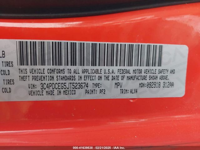 3C4PDCEG5JT523674 Dodge JOURNEY GT