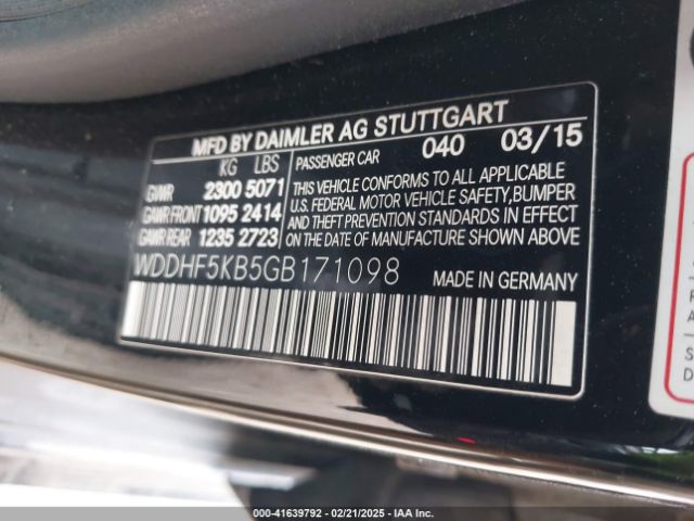 WDDHF5KB5GB171098 Mercedes-Benz E 350