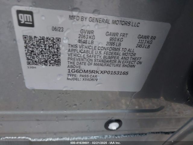 1G6DM5RKXP0153165 Cadillac CT5 LUXURY
