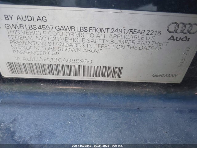 2012 AUDI A3 WAUBJAFM3CA099950 Photo 8