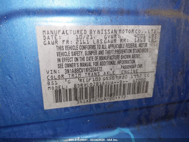 3N1AB8CV1NY204472 Nissan Sentra Sv Xtronic Cvt