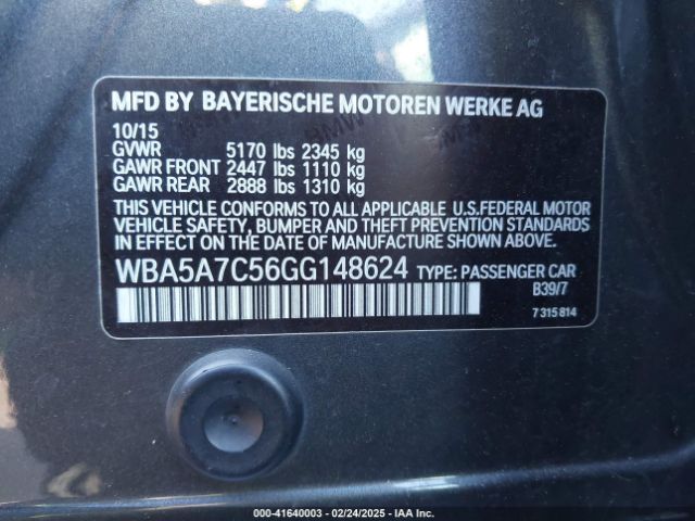 WBA5A7C56GG148624 BMW 528i Xdrive