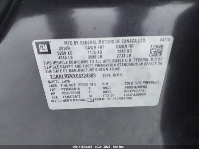 2GKALREKXE6324909 GMC Terrain Sle-2