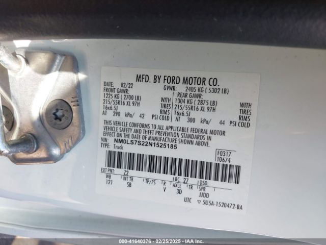 NM0LS7S22N1525185 Ford Transit Connect Xl Cargo Van