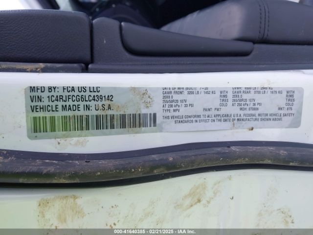 1C4RJFCG6LC439142 Jeep Grand Cherokee High Altitude 4x4