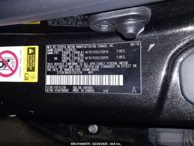 2T2ZK1BA2FC203138 Lexus RX 350