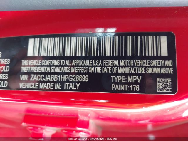 ZACCJABB1HPG28699 Jeep Renegade Latitude Fwd