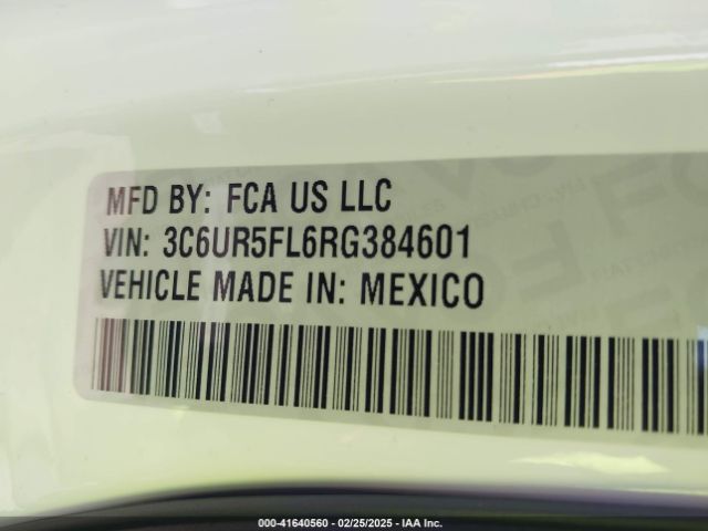 3C6UR5FL6RG384601 RAM 2500 Laramie  4x4 6'4 Box