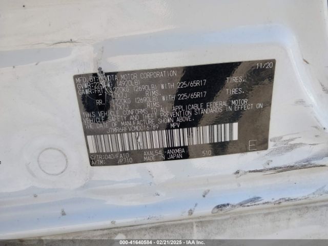 JTMR6RFV0MD016789 Toyota Rav4 Hybrid Xle