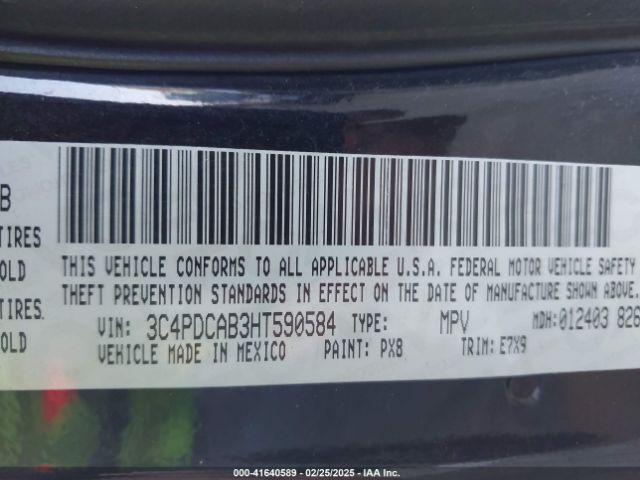 3C4PDCAB3HT590584 Dodge JOURNEY SE