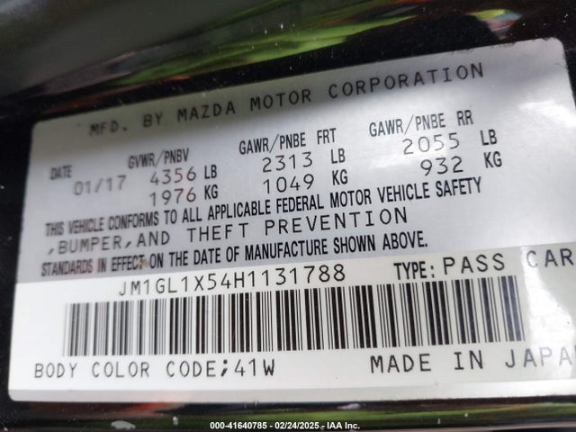 JM1GL1X54H1131788 Mazda Mazda6 Grand Touring