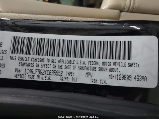 2019 JEEP GRAND CHEROKEE 1C4RJFBG2KC635952 Photo 8