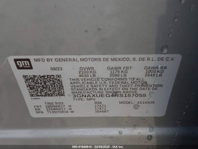3GNAXUEG4RS157055 Chevrolet Equinox Awd Lt