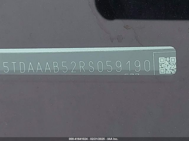 5TDAAAB52RS059190 Toyota Grand Highlander Xle