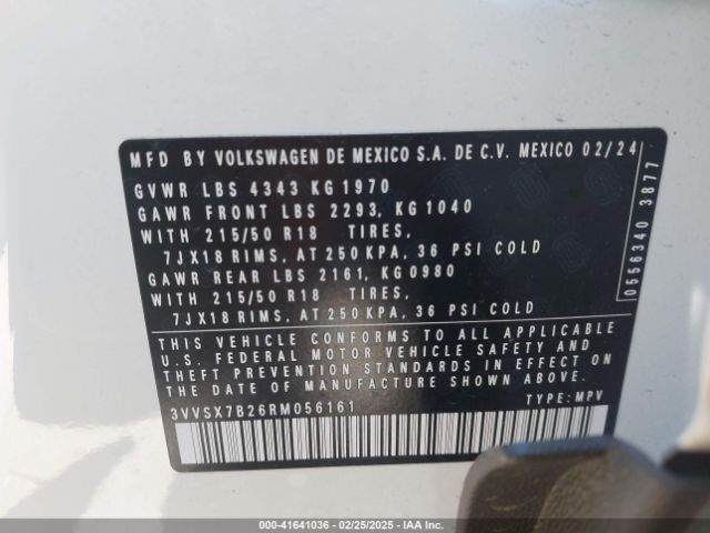 3VVSX7B26RM056161 Volkswagen Taos 1.5t Se