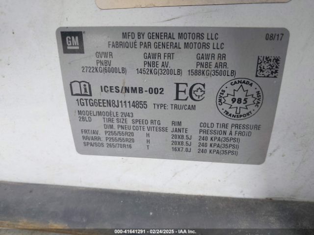 1GTG6EEN8J1114855 GMC Canyon Denali