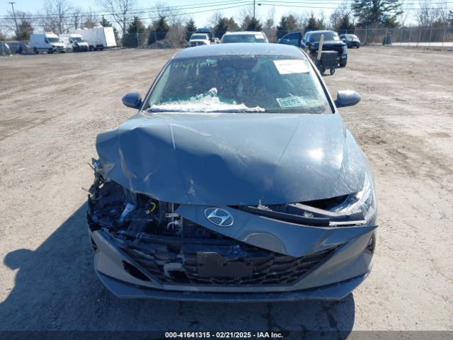 KMHLM4AJ1NU032127 Hyundai Elantra Hybrid Blue