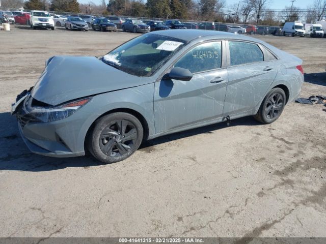 KMHLM4AJ1NU032127 Hyundai Elantra Hybrid Blue
