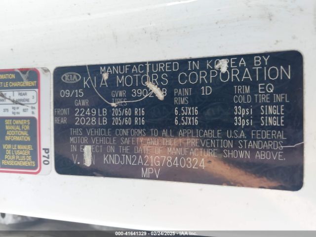 KNDJN2A21G7840324 KIA Soul