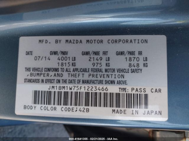 JM1BM1W75F1223466 Mazda Mazda3 I Grand Touring