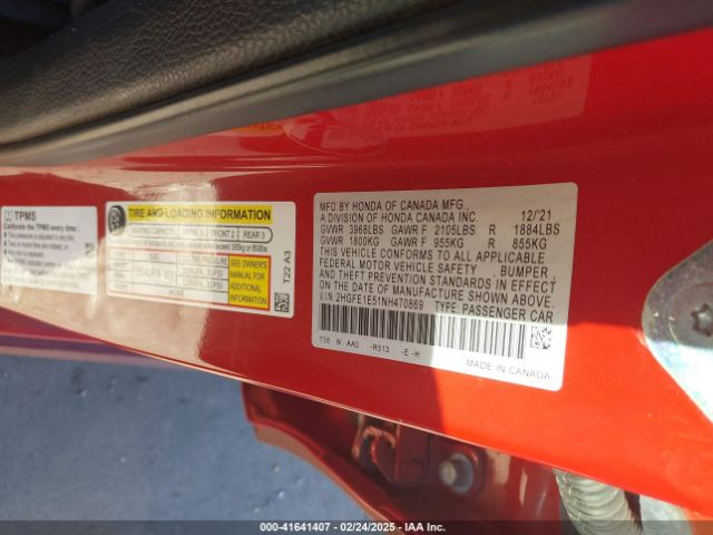 2HGFE1E51NH470869 Honda CIVIC SI SEDAN