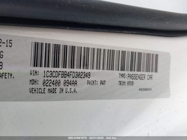 1C3CDFBB4FD302349 Dodge DART SXT
