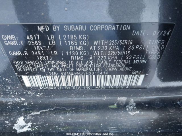 2024 SUBARU CROSSTREK 4S4GUHM63R3815414 Photo 8